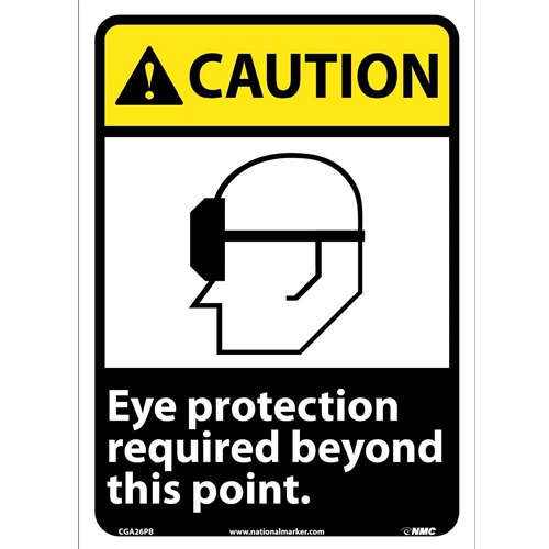 Caution Eye Protection Required Sign (CGA26PB)