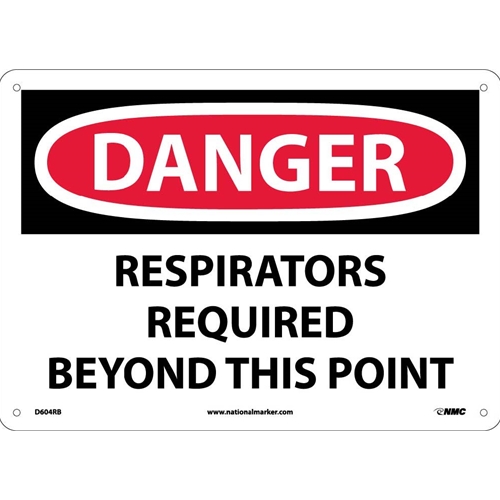 Danger Respirators Required Beyond This Point Sign (D604RB)