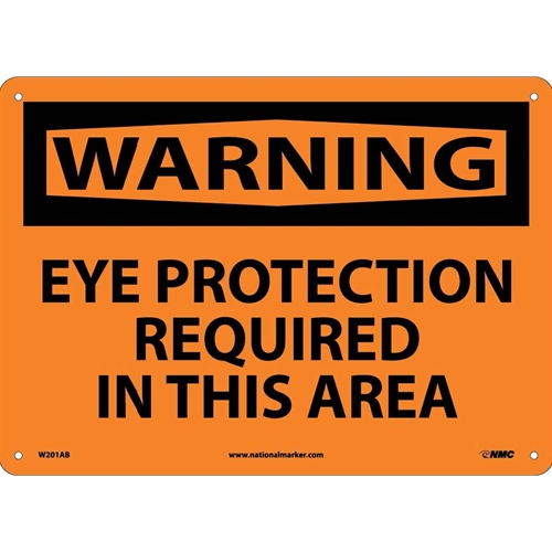 Warning Eye Protection Required In This Area Sign (W201AB)
