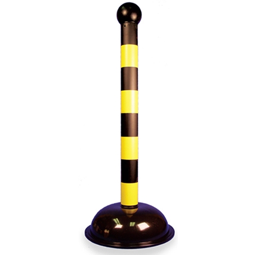 Warning Post Black/Yellow Stripe (HDS41BY)