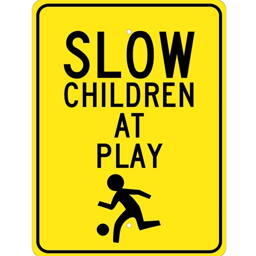 Slow Children At Play Sign (TM164J)