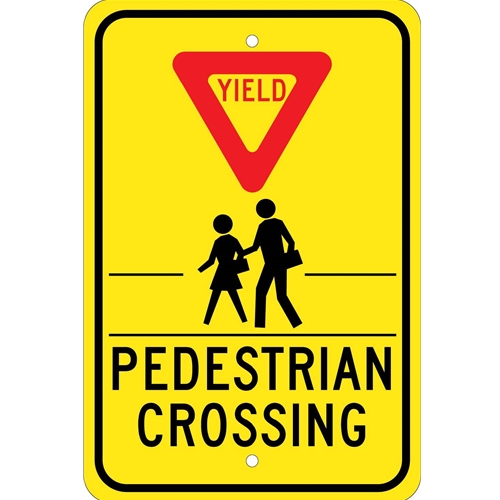 Yield Pedestrian Crossing Sign (TM169K)
