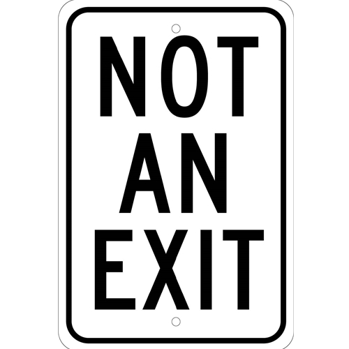 Not An Exit Sign (TM224J)