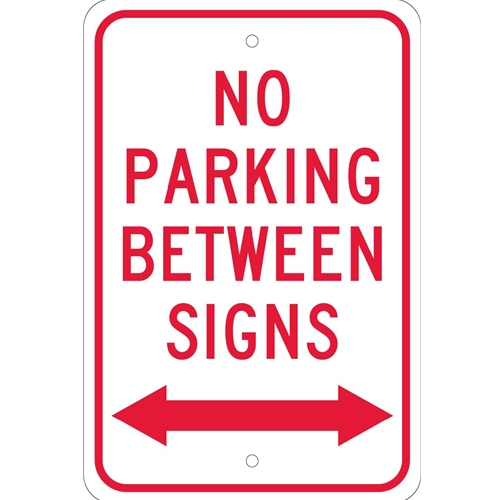 No Parking Between Signs Sign (TM32J)