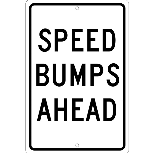 Speed Bumps Ahead Sign (TM35K)