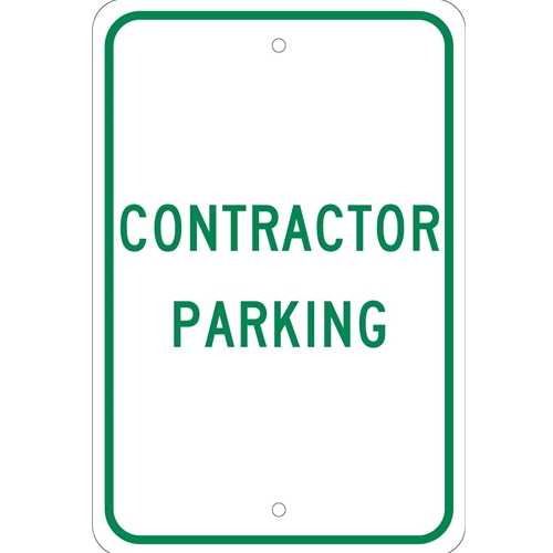 Contractor Parking Sign (TM50J)