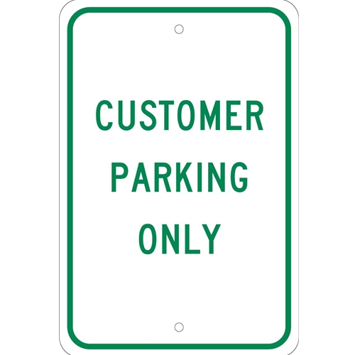 Customer Parking Only Sign (TM51J)