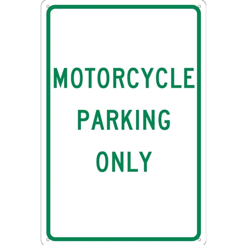 Motorcycle Parking Only Sign (TM53G)