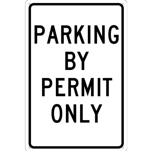 Parking By Permit Only Sign (TM54G)