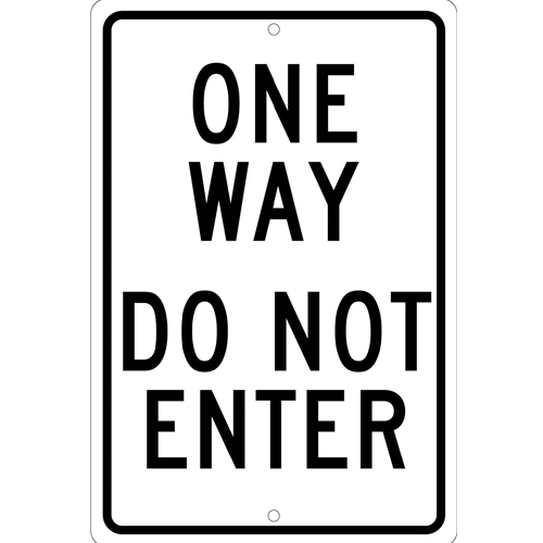 One Way Do Not Enter Sign (TM73H)