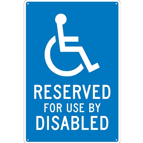 Reserved For Use By Disabled Traffic Sign (TM91G)