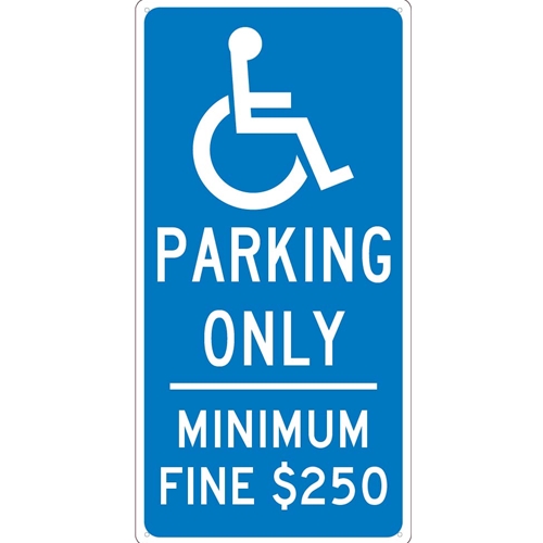 State Handicapped Reserved Parking California Sign (TMS307G)