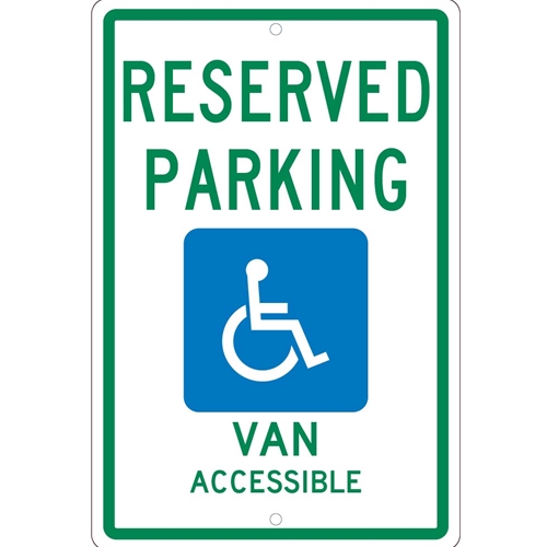 State Reserved Parking Handicapped Van Accessible Michigan Sign (TMS319H)