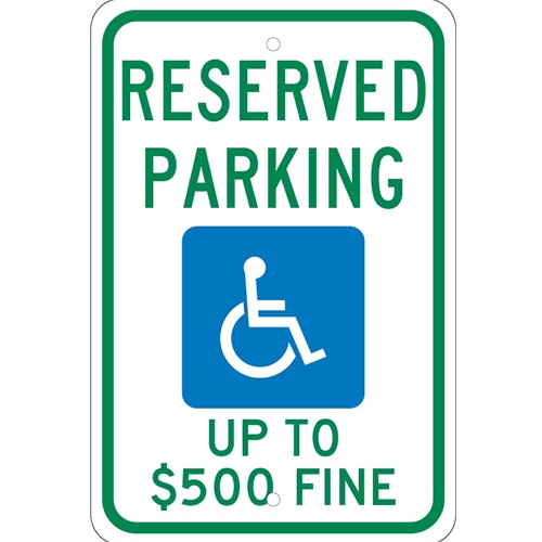 State  Handicapped  Reserved Parking Sign West Virginia (TMS340J)