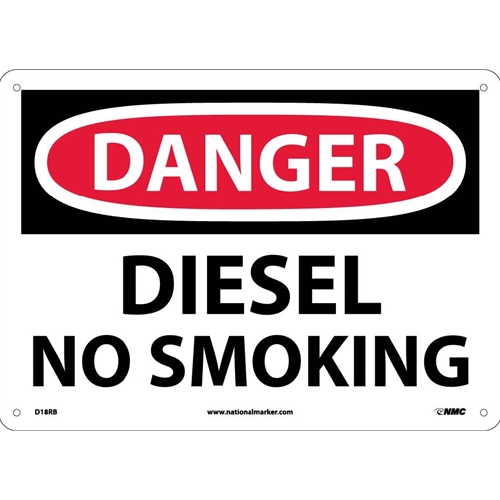 Danger Diesel No Smoking Sign (D18RB)