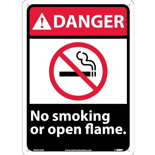 Danger No Smoking Or Open Flame Sign (DGA53AB)
