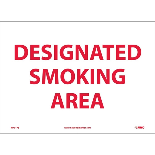 Designated Smoking Area Sign (M701PB)