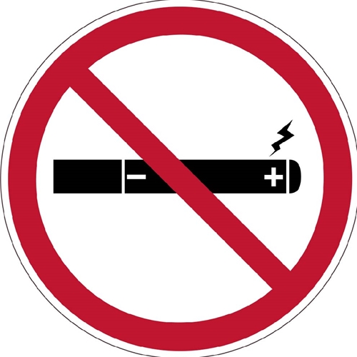 Electronic Cigarettes Not Permitted Window Sign (M959C)
