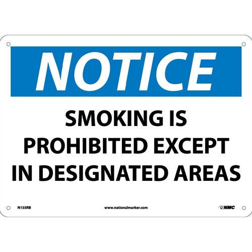 Notice Smoking Is Prohibited Sign (N155RB)