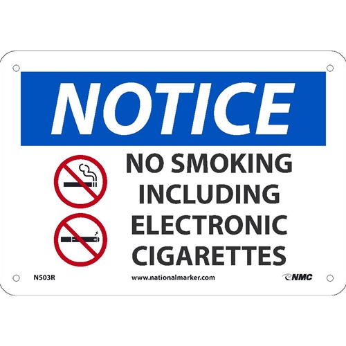 No Smoking Including E Cigarettes Sign (N503R)