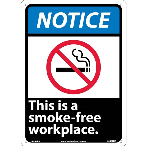 Notice This Is A Smoke-Free Workplace Sign (NGA1RB)