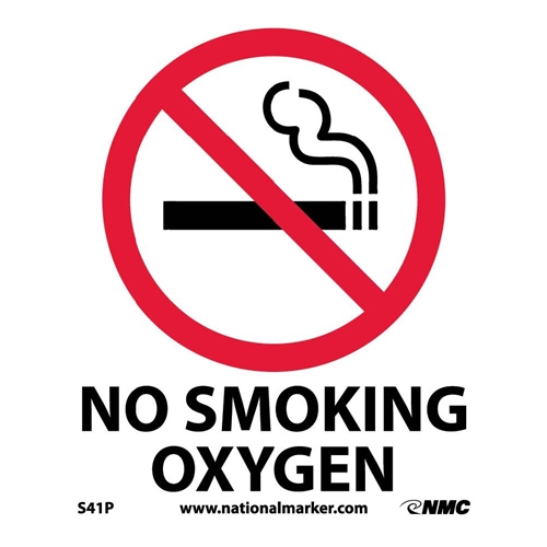 No Smoking Oxygen Sign (S41P)