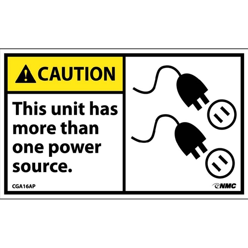 Caution This Unit Has More Than One Power Source Label (CGA16AP)