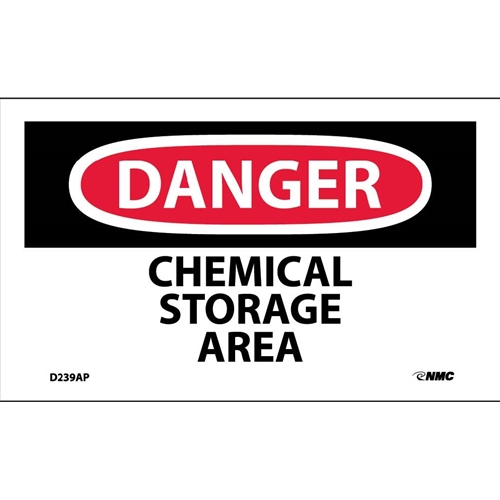 Danger Chemical Storage Area Label (D239AP)