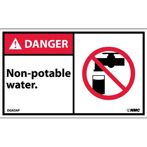 Danger Non-Potable Water Label (DGA5AP)