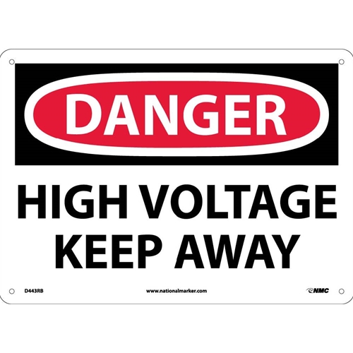 Danger High Voltage Keep Away Sign (D443RB)