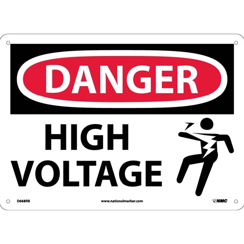 Danger High Voltage Sign (D668RB)