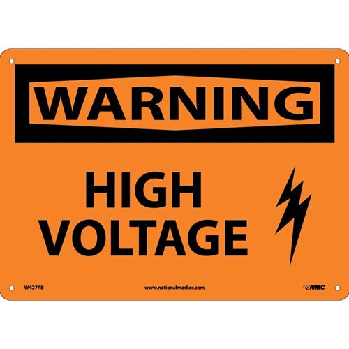 Warning High Voltage Sign (W427RB)