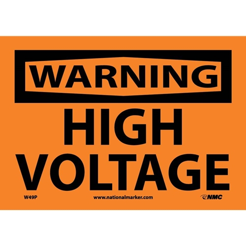Warning High Voltage Sign (W49P)