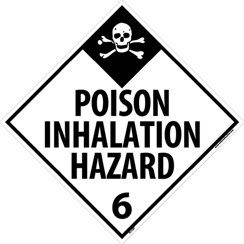 Poison Inhalation Hazard 6 Dot Placard Sign (DL125P)