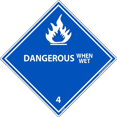Dangerous When Wet Label (DL22ALV)