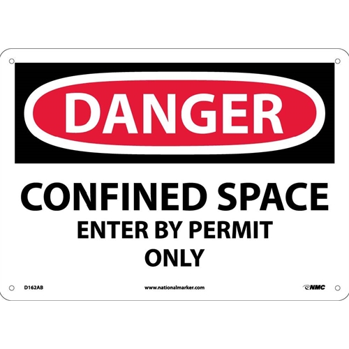 Danger Confined Space Enter By Permit Only Sign (D162AB)