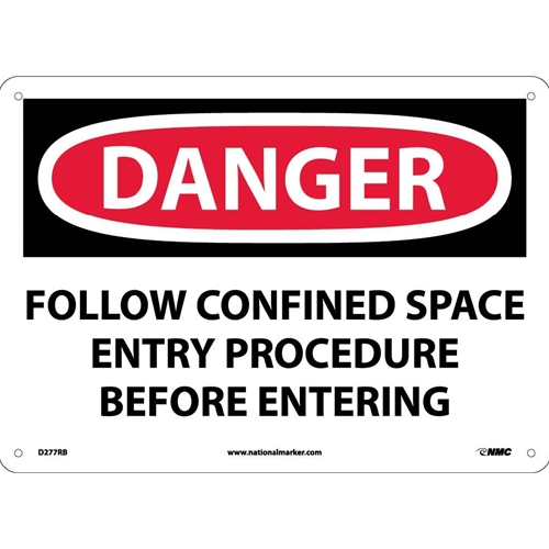 Danger Confined Space Sign (D277RB)