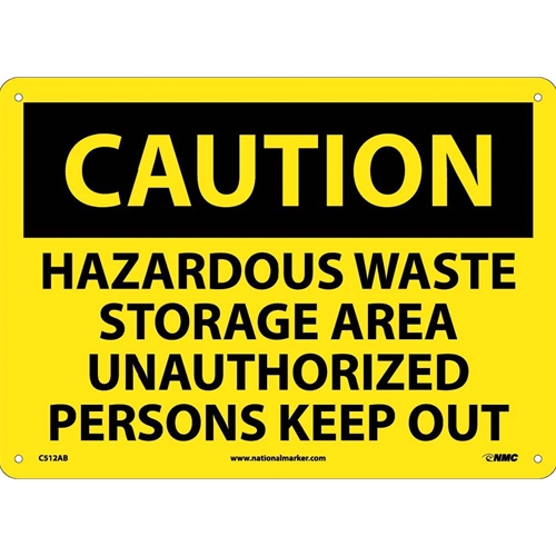 Caution Hazardous Waste Storage Area Sign (C512AB)