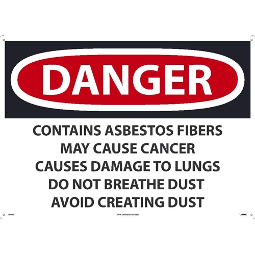Danger Asbestos May Cause Cancer Sign (D24AD)
