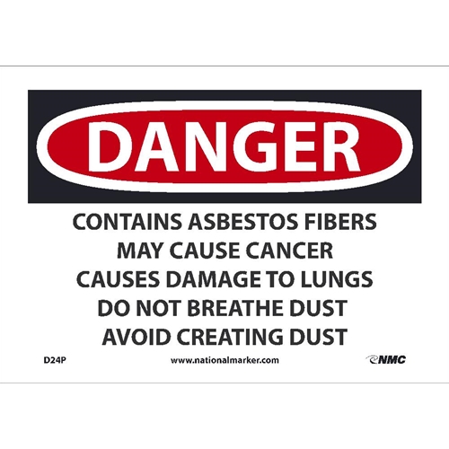 Danger Asbestos May Cause Cancer Sign (D24P)