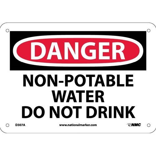 Danger Non-Potable Water Sign (D307A)