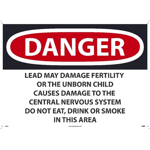 Danger Lead Work Area Sign (D36AD)