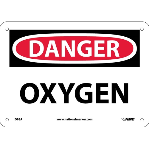 Danger Oxygen Sign (D98A)