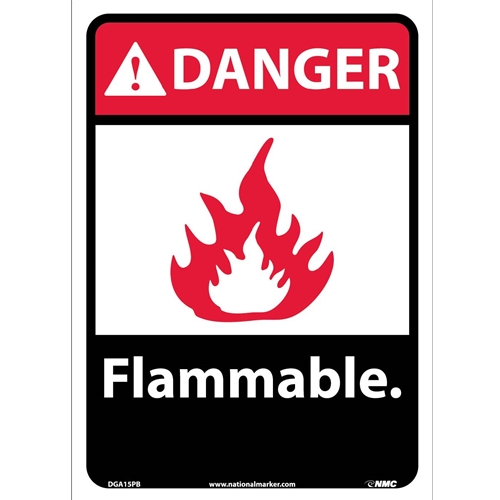 Danger Flammable Sign - Bilingual (DGA15PB)