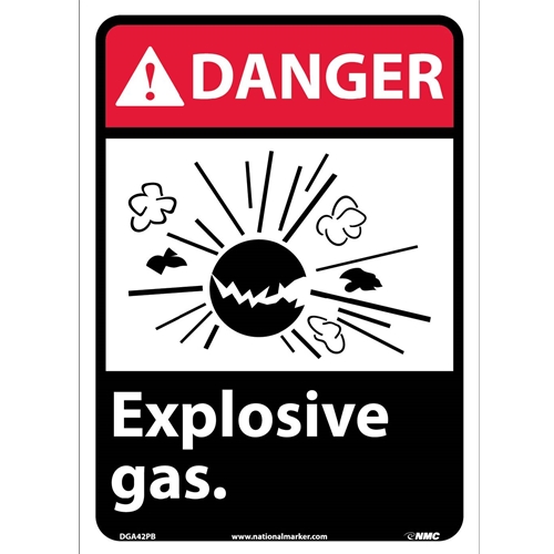 Danger Explosive Gas Sign (DGA42PB)