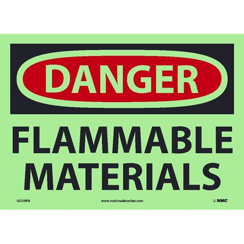 Danger Flammable Materials Sign (GD39PB)