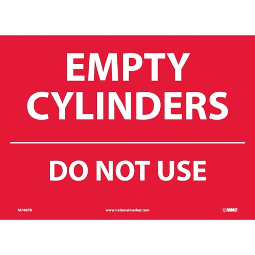 Empty Cylinders Do Not Use Sign (M746PB)