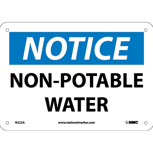 Notice Non-Potable Water Sign (N322A)