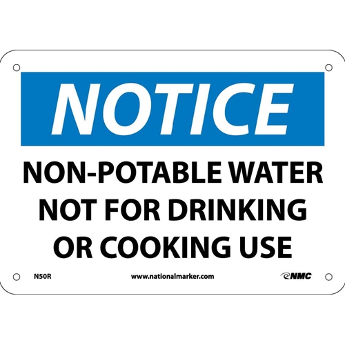 Notice Non-Potable Water Sign (N50R)