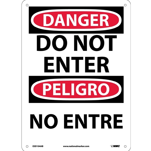 Danger Do Not Enter Sign - Bilingual (ESD104AB)